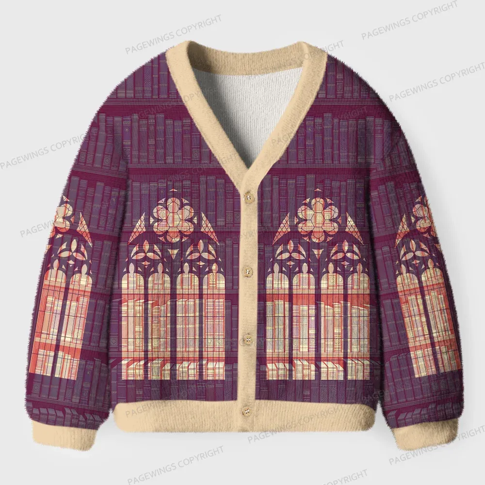 Pagewings Library Unisex Ugly Cardigan Sweaters