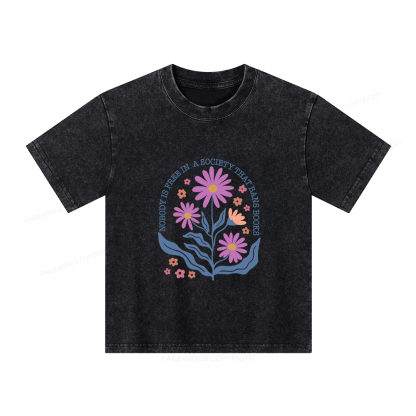 Pagewings Read Banned Books Shirt Social Justice Gift Unisex Kids Washed T-shirt