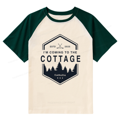 Pagewings Coming To The Cottage Raglan T-shirt