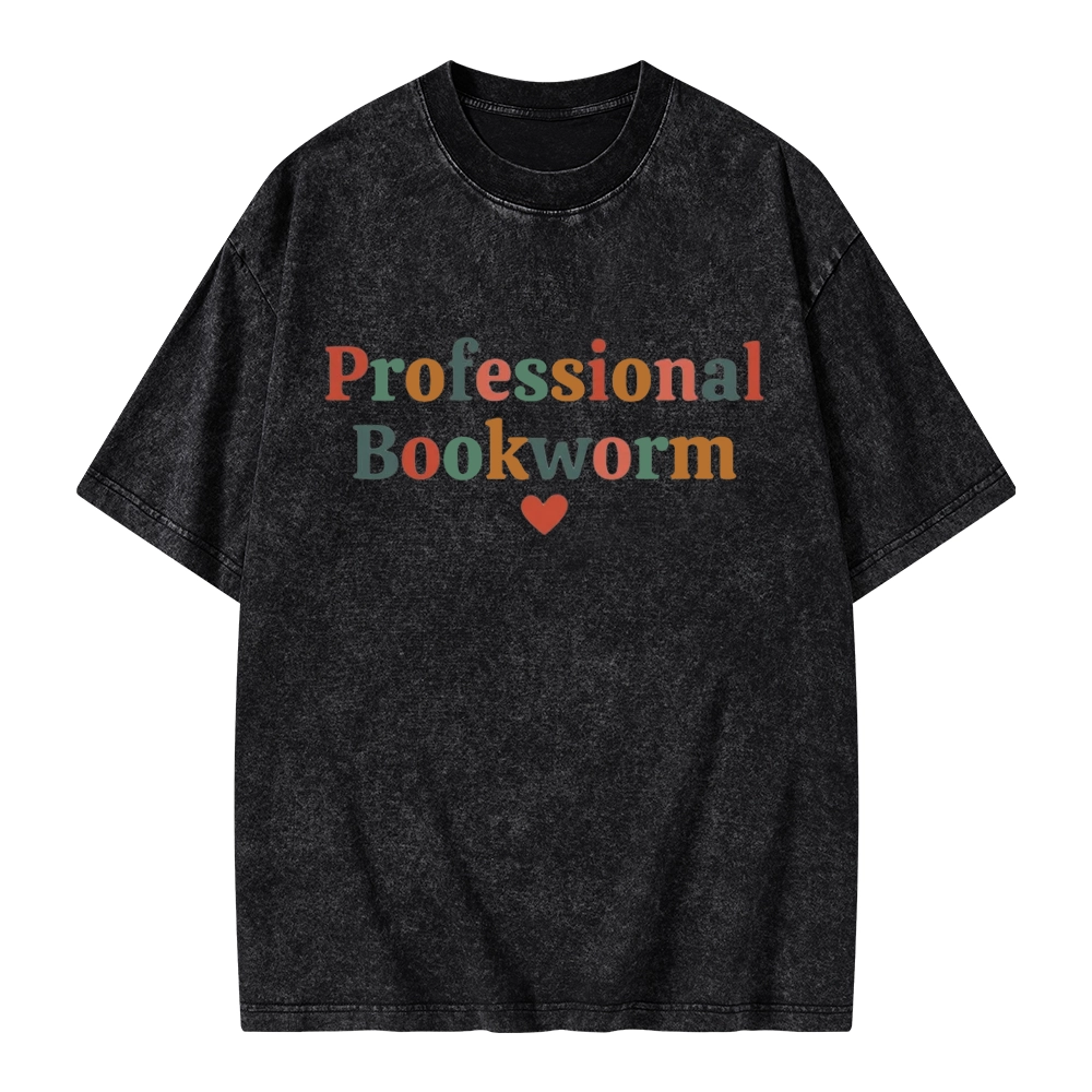 Pagewings Professional Bookworm Unisex Washed T-shirt