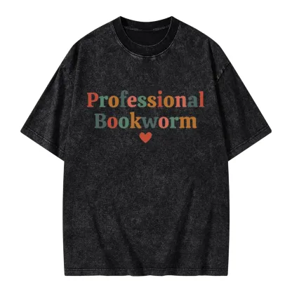 Pagewings Professional Bookworm Unisex Washed T-shirt