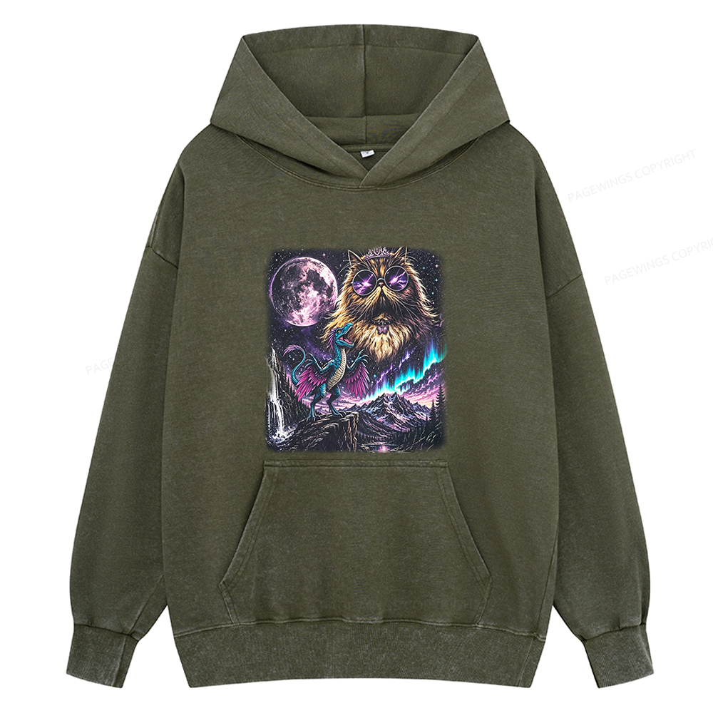 Pagewings Sci Fi Books Lover Unisex Washed Hoodie