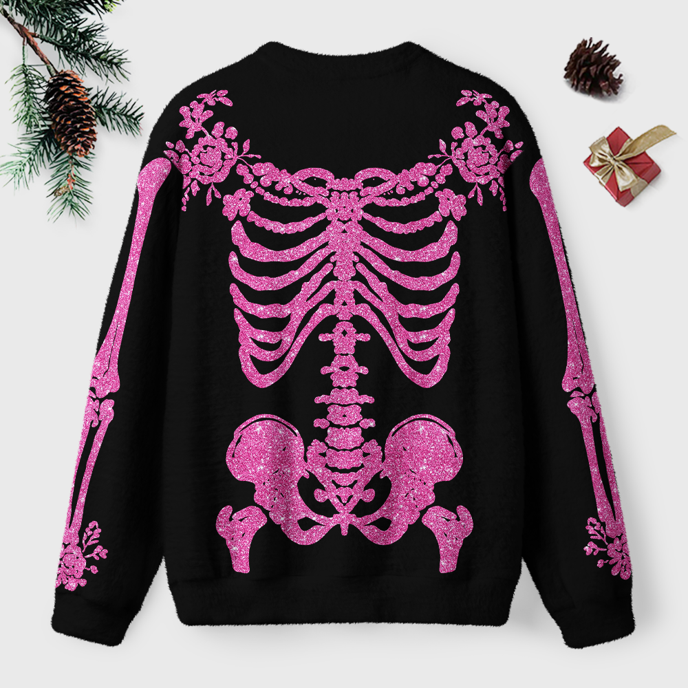 Pagewings Dark Romance Skull Unisex Ugly Light Knit Sweatshirt