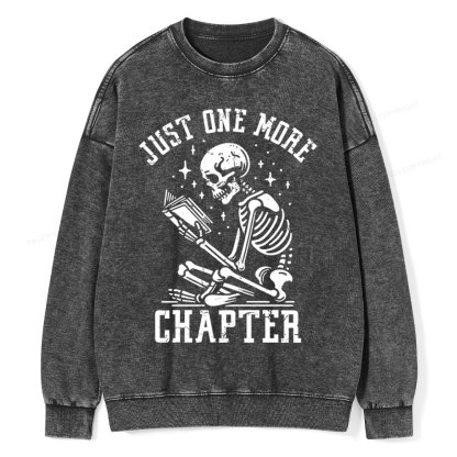 Pagewings Just One More Chapter Unisex Washed Sweatshirt