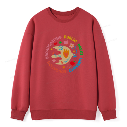 Pagewings Public Parks Libraries Education Broadcasting Unisex Classic Sweatshirt