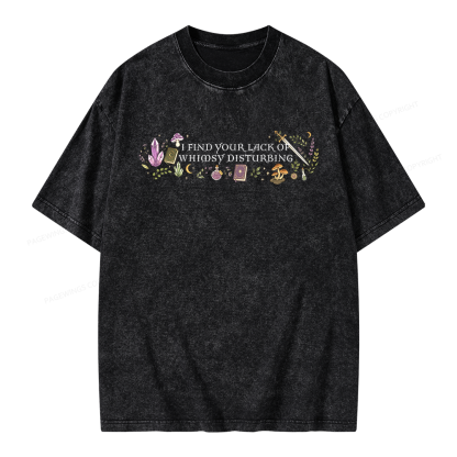 Pagewings I Find Your Lack of Whimsy Disturbing Unisex Washed T-shirt