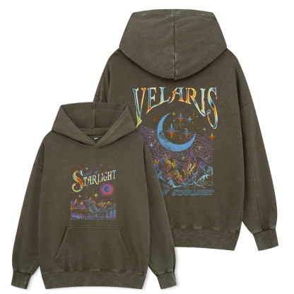 Pagewings Velaris City Of Starlight ACOTAR Two-Sided Unisex Washed Hoodie