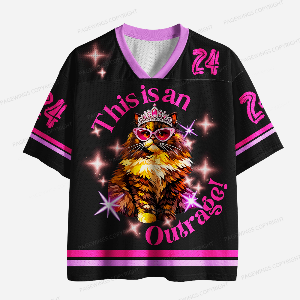 Pagewings This Is An Outrage Unisex Mesh Jersey