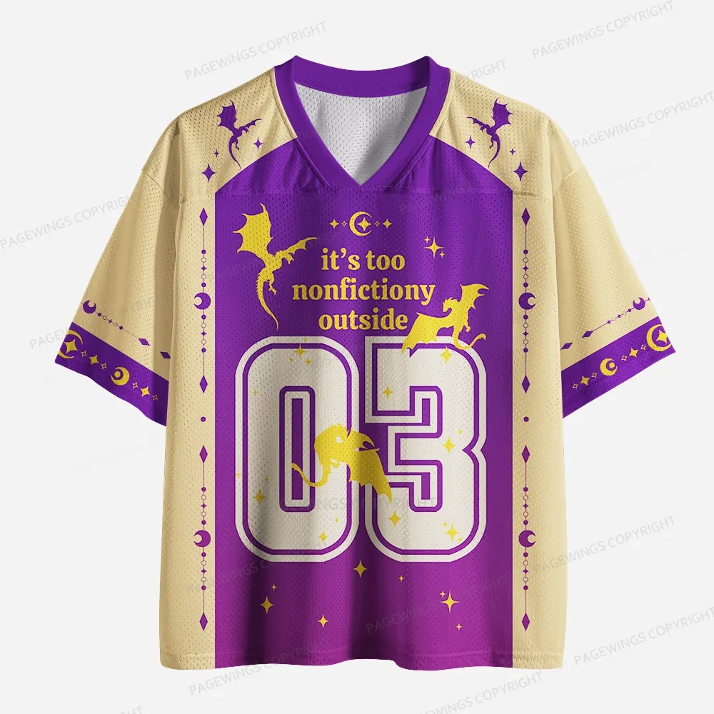 Pagewings It's Too Nonfictiony Outside Unisex Mesh Jersey