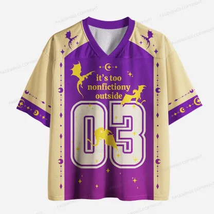 Pagewings It's Too Nonfictiony Outside Unisex Mesh Jersey