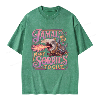 Pagewings So Many Sorries To Give Unisex Washed T-shirt
