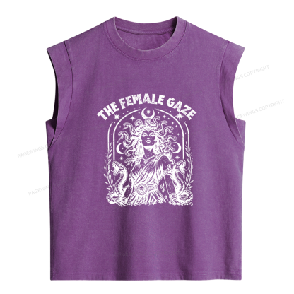 Pagewings Vintage Medusa Feminist Women's Washed Tank Top