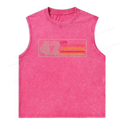 Pagewings Life The Universe Everything Unisex Washed Tank Top