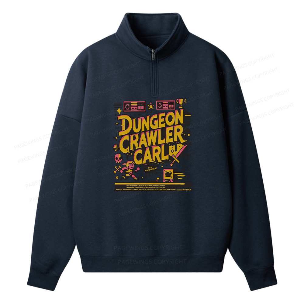 Pagewings Book New Achievement Unisex Half Zip Fleece Sweatshirt 