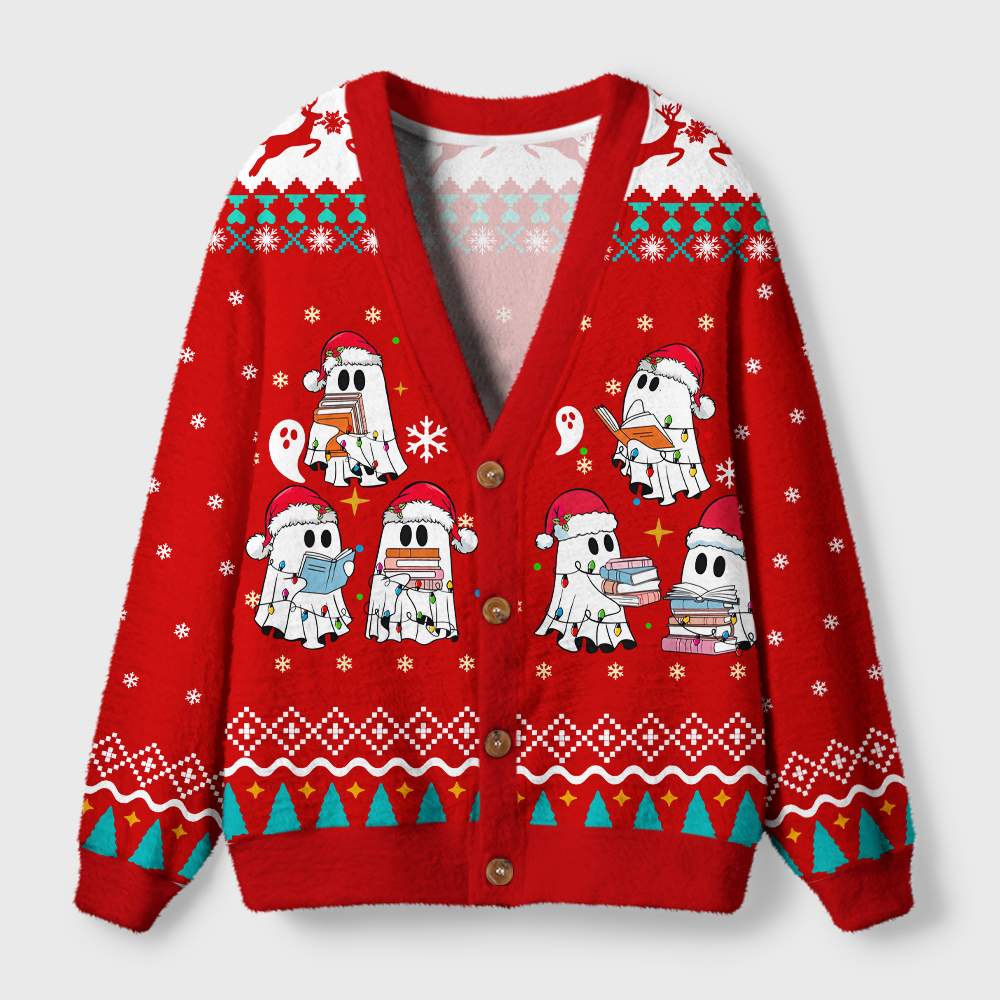 Pagewings Ghost Reader Light Knit Unisex Cardigan Sweaters