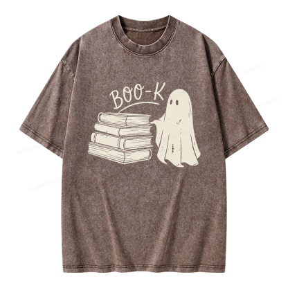Pagewings Book Ghost Unisex Washed T-shirt