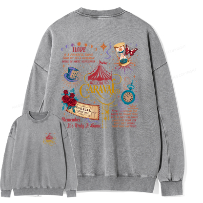 Pagewings Bookish Fantasy Unisex Washed Sweatshirt