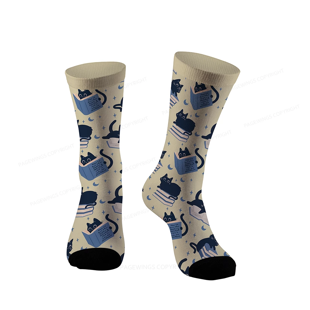 Pagewings Anitisocial Book Club Socks