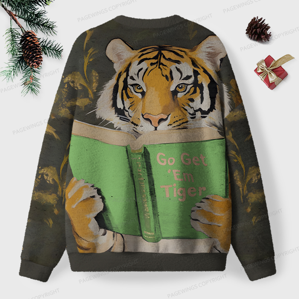 Pagewings Go Get 'Em Tiger Unisex Ugly Sweatshirt