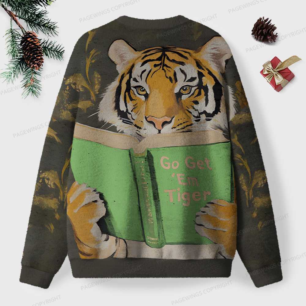 Pagewings Go Get 'Em Tiger Unisex Ugly Sweatshirt