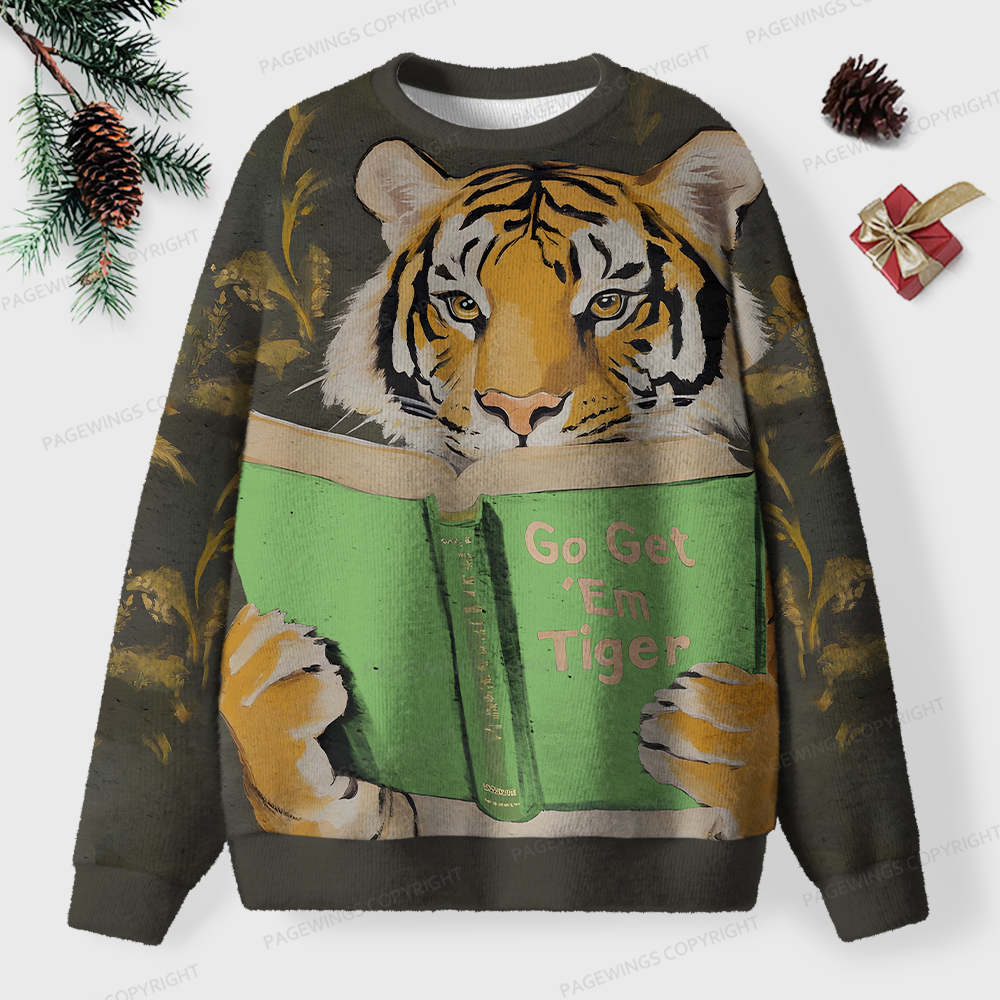 Pagewings Go Get 'Em Tiger Unisex Ugly Sweatshirt