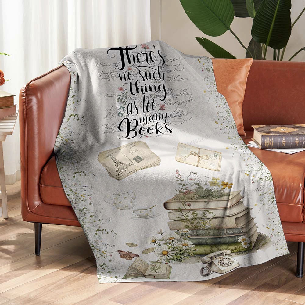 Pagewings There's No Such Thing As Too Many Books Blanket