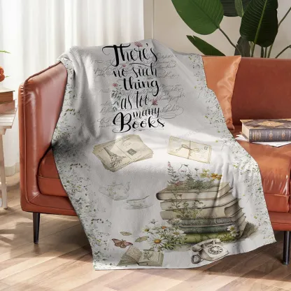 Pagewings There's No Such Thing As Too Many Books Blanket