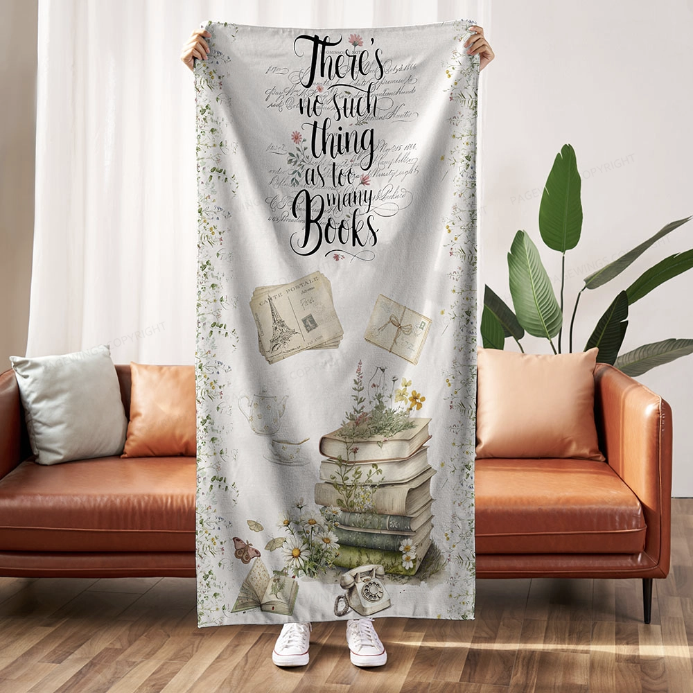 Pagewings There's No Such Thing As Too Many Books Blanket