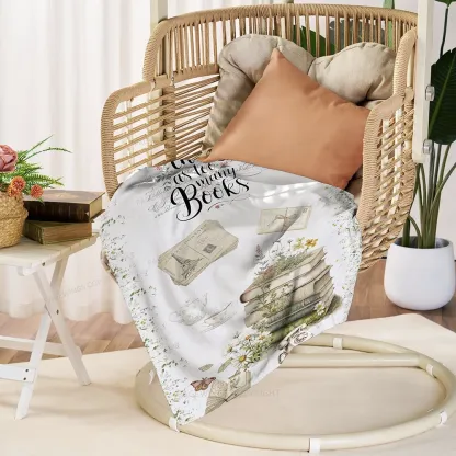 Pagewings There's No Such Thing As Too Many Books Blanket