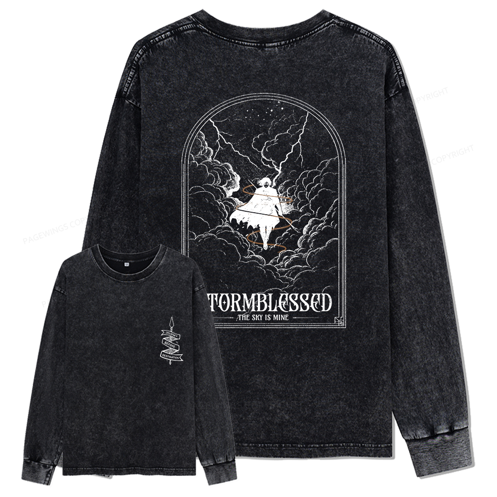 Pagewings Stormblessed Unisex Washed Long Sleeve T-shirt