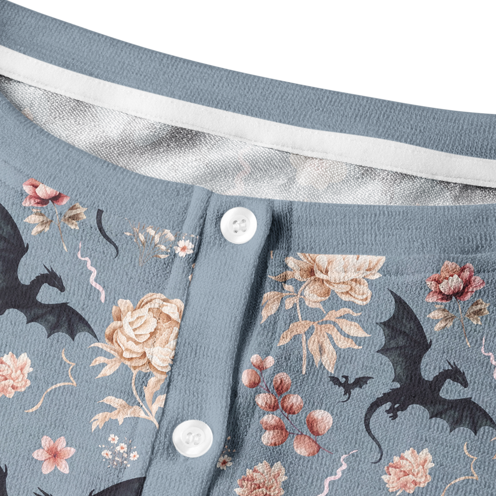 Pagewings Book Dragon Crew Neck Cardigan Sweaters