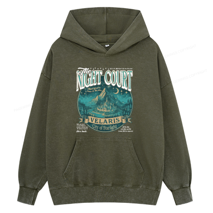 Pagewings The Night Court Unisex Washed Hoodie