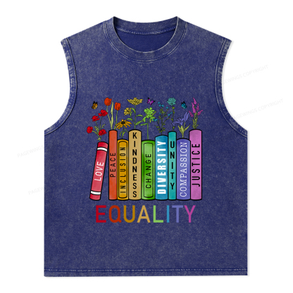 Pagewings Equal Rights Shirt Unisex Washed Tank Top