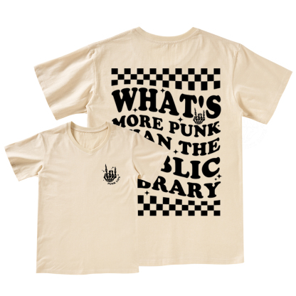 Pagewings punk the public library Weird V-neck T-shirt