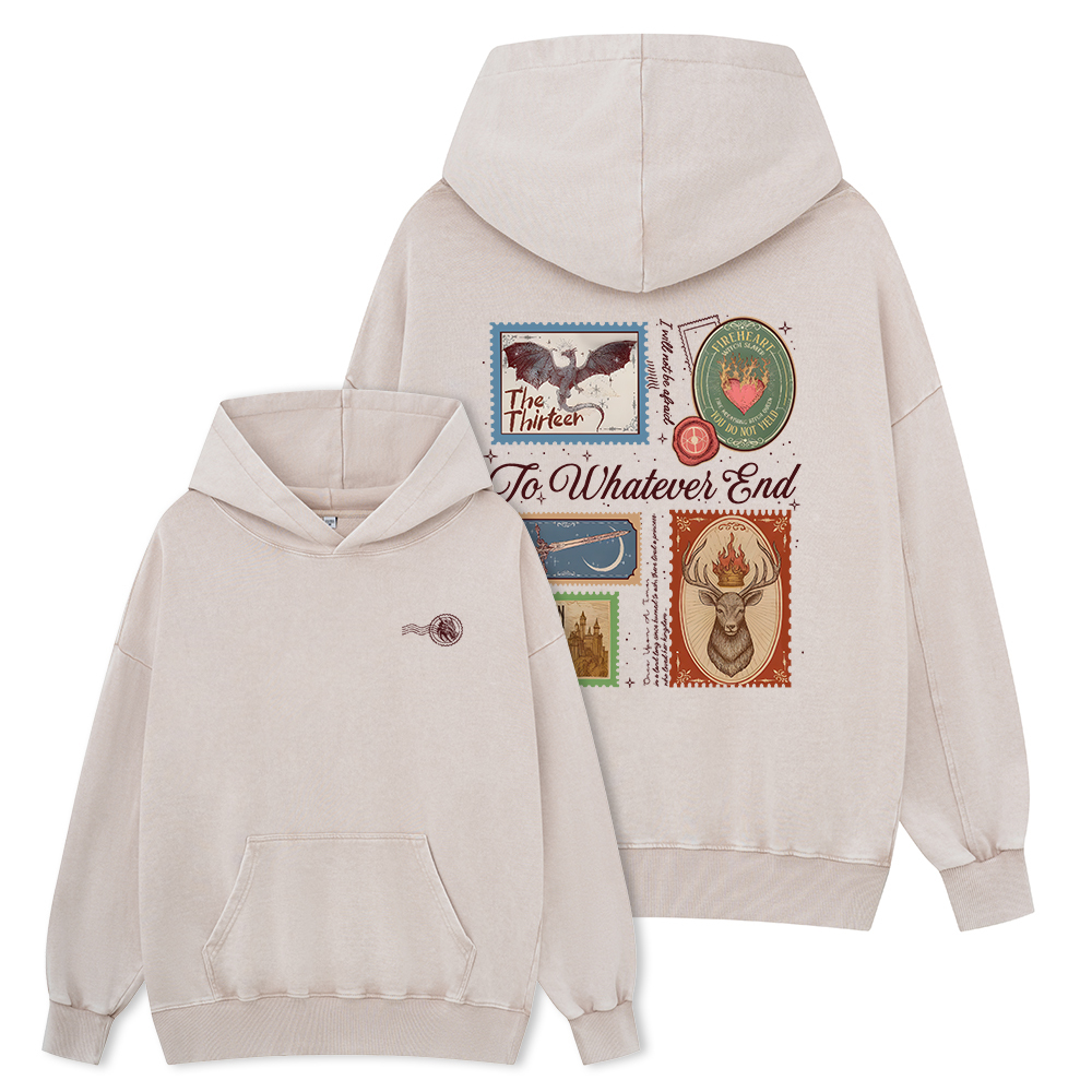 Pagewings To Whatever End Unisex Washed Hoodie