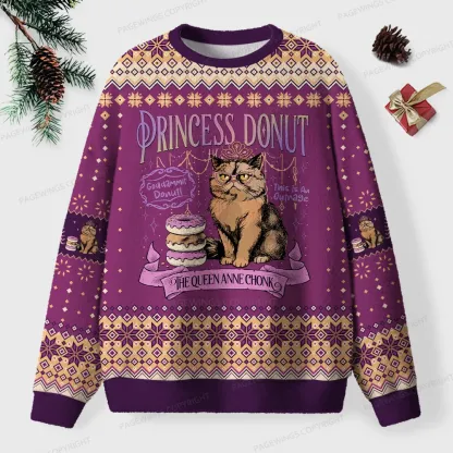 Pagewings The Queen Anne Chonk Unisex Ugly Knit Sweatshirt