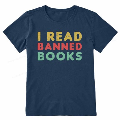 Pagewings Vintage I Read Banned Books Geek Readers T-Shirt Unisex Classic T-shirt