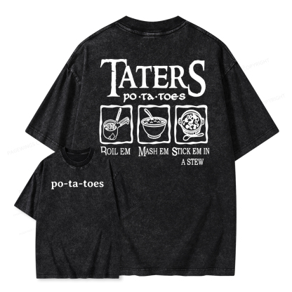 Pagewings Middle Earth Potato Unisex Washed T-shirt