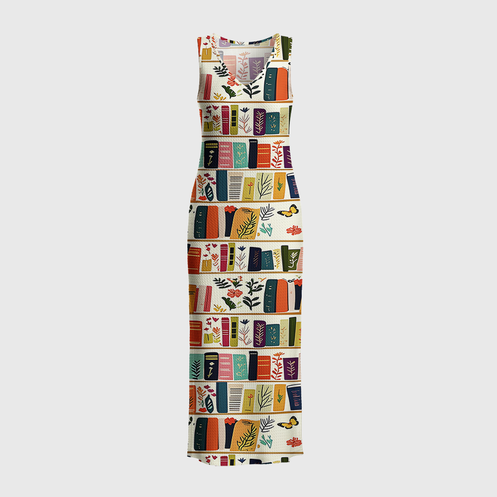 Pagewings Bookshelf Crochet Maxi Dress