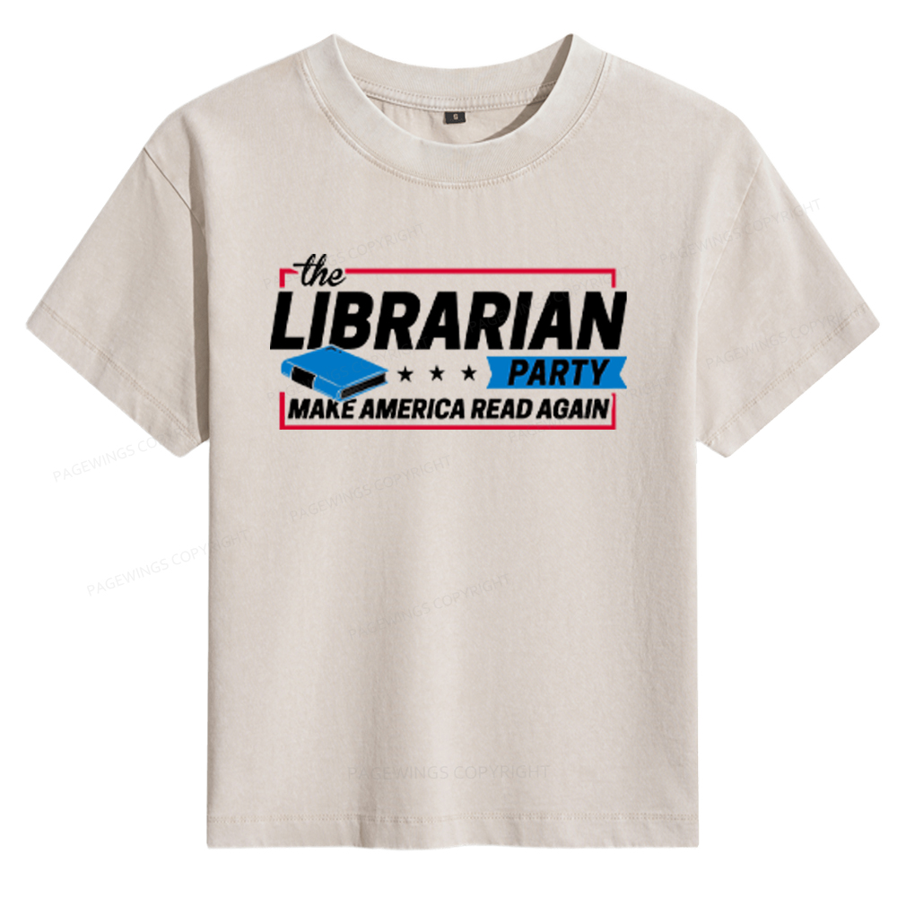 Pagewings The Librarian Party Women's Washed T-shirt