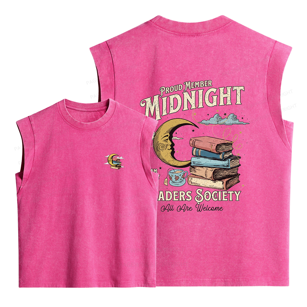 Pagewings Midnight Readers Society Women's Washed Tank Top