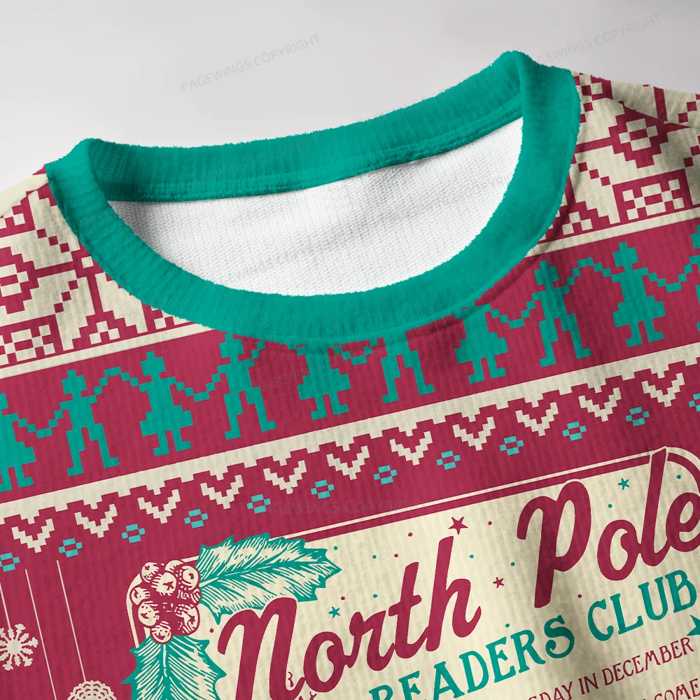 Pagewings North Pole Readers Club Unisex Ugly Knit Sweatshirt
