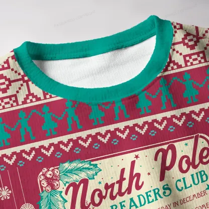 Pagewings North Pole Readers Club Unisex Ugly Knit Sweatshirt