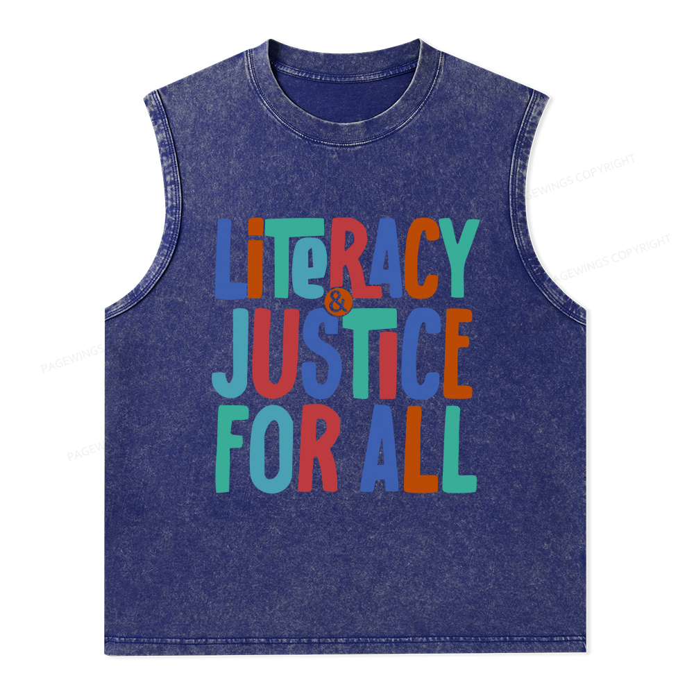 Pagewings Reading Book Club Shirt Unisex Washed Tank Top