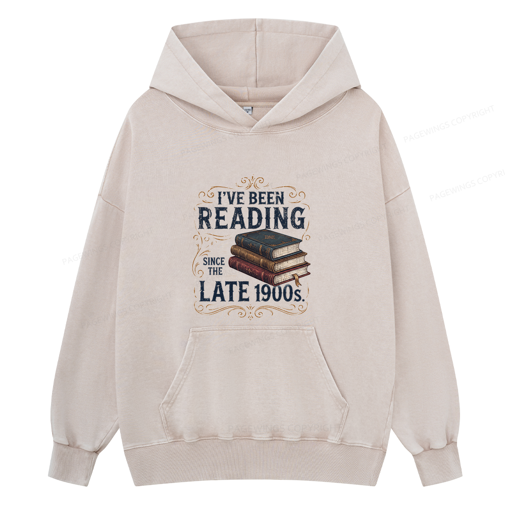 Pagewings Vintage Reading Since Late 1900s Unisex Washed Hoodie