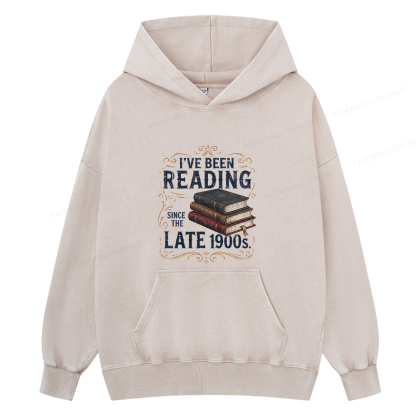 Pagewings Vintage Reading Since Late 1900s Unisex Washed Hoodie