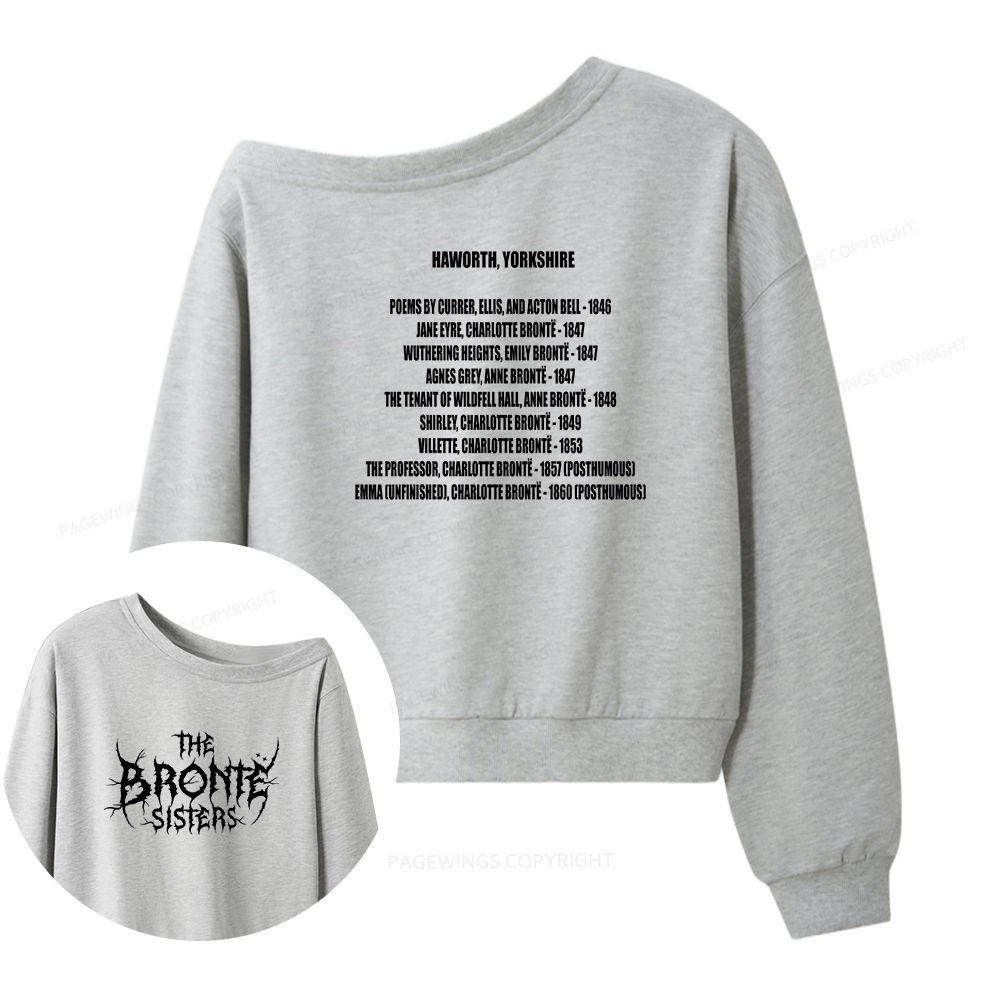 Pagewings The Brontë Sisters Metal Band Women Off Shoulder Sweatshirt
