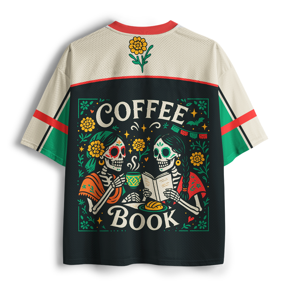 Pagewings Coffee Book Unisex Mesh Jersey