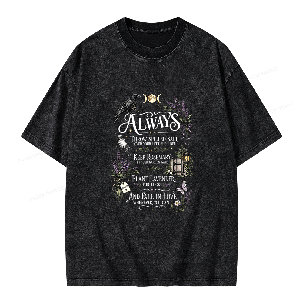 Pagewings Mystical Witchy Unisex Washed T-shirt