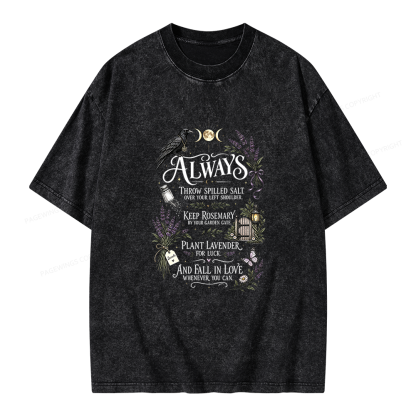 Pagewings Mystical Witchy Unisex Washed T-shirt